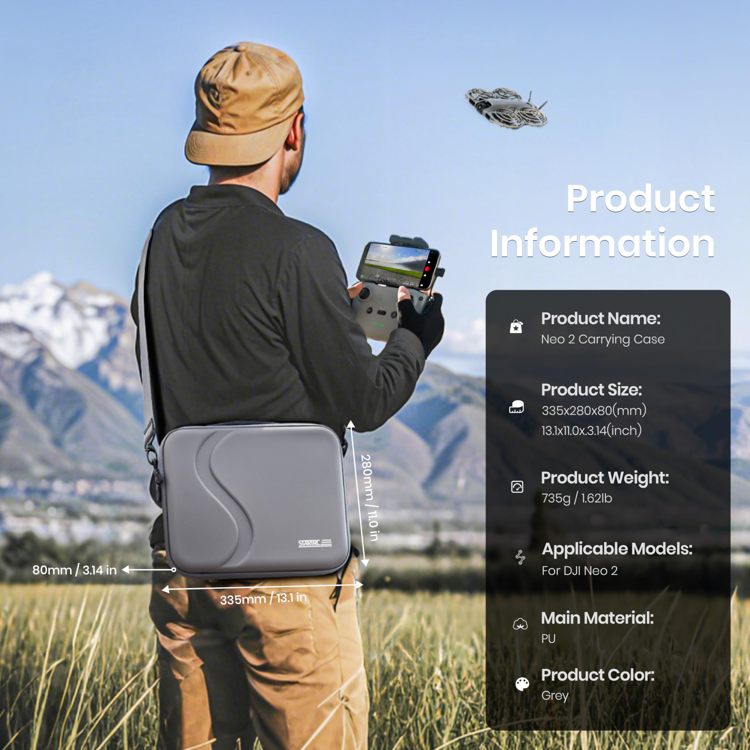 Carrying Case for DJI Neo 2 Ac - Rc Helicopter Bag recension och pris