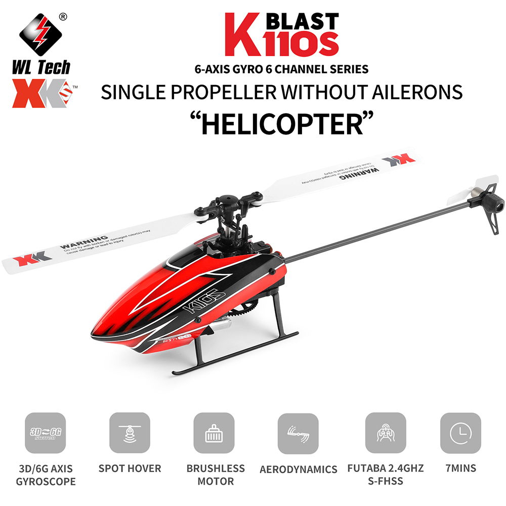 Wltoys XK K110S 6CH 3D 6G Syst - Rc Helicopter Large recension och pris